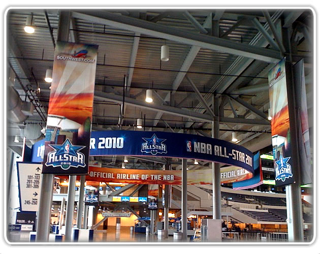 sign installation for super bowl